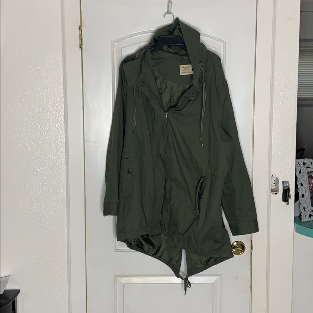 Green anorak jacket